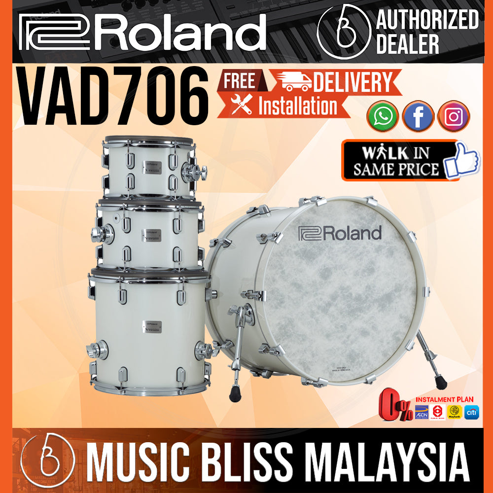 Roland V-Drums Acoustic Design VAD706PWRoland V-Drums Acoustic Design VAD706PW  