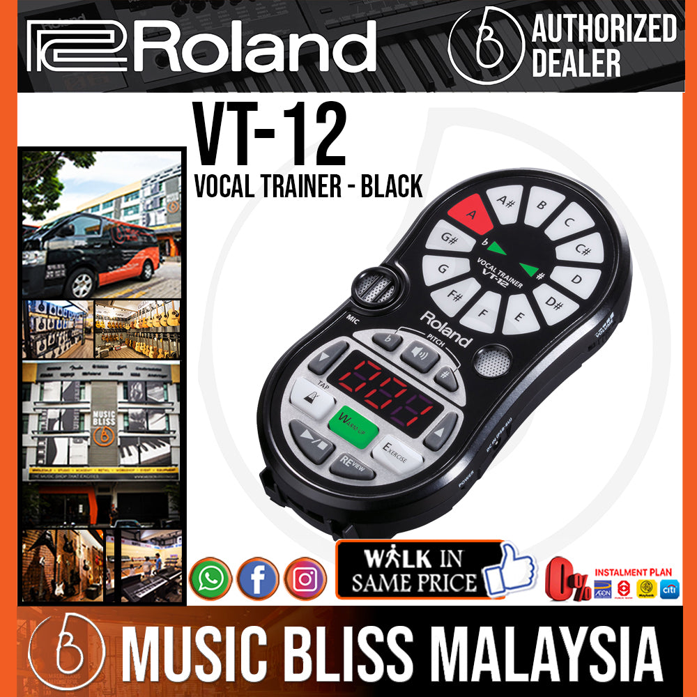 Roland VT-12 Vocal Trainer - Black | Music Bliss Malaysia