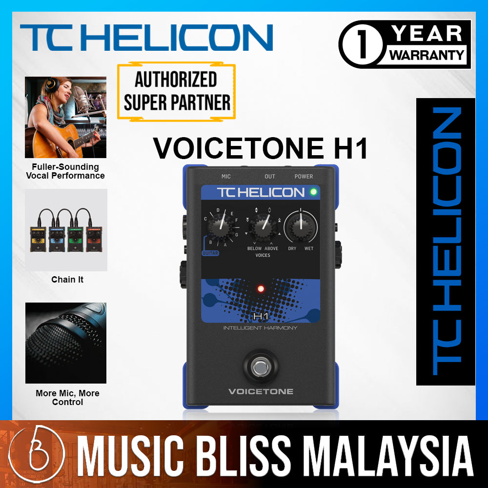 TC-Helicon VoiceTone H1 Intelligent Harmony Vocal Effects Pedal