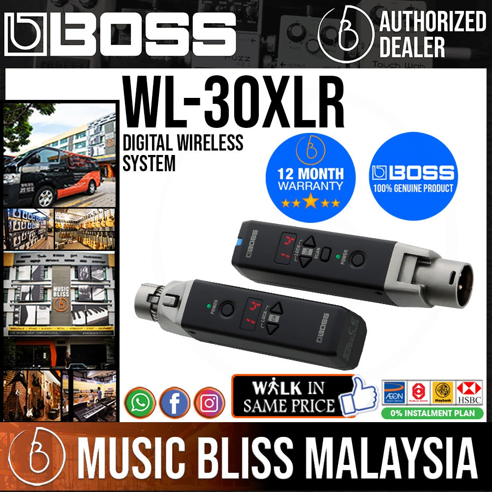 Boss WL-30XLR Digital Wireless System (WL30XLR) | Music Bliss Malaysia