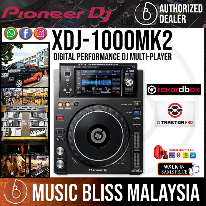 Pioneer DJ XDJ-1000MK2 Digital Rekordbox DJ Deck (XDJ1000MK2) *Everyday Low Prices Promotion* - Music Bliss Malaysia