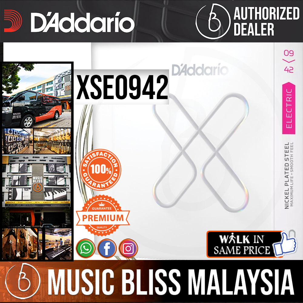 D'Addario XSE1046 Nickel-plated Steel-coated Electric Guitar Strings -  .010-.046 Regular Light