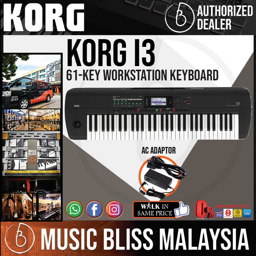 Korg i3 Workstation Keyboard - Matte Black with 0% Instalment