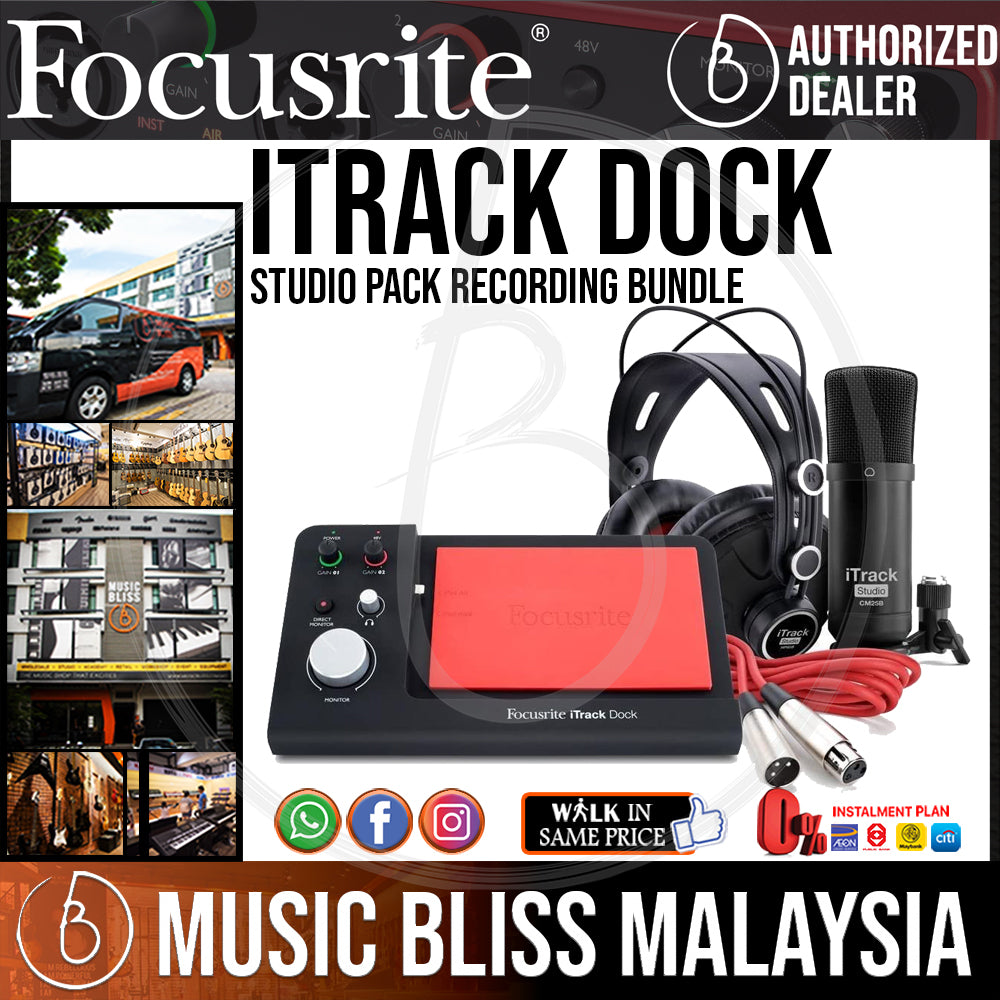 Focusrite iTrack Dock Studio Pack Recording Bundle | Music Bliss