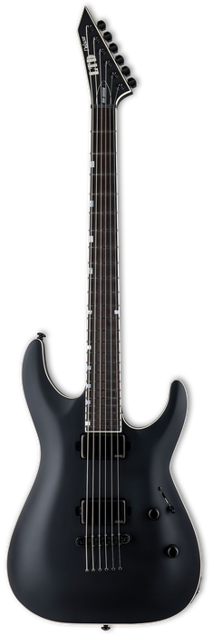 ESP LTD MH-1000 Baritone Electric Guitar - Black Satin - Music Bliss Malaysia