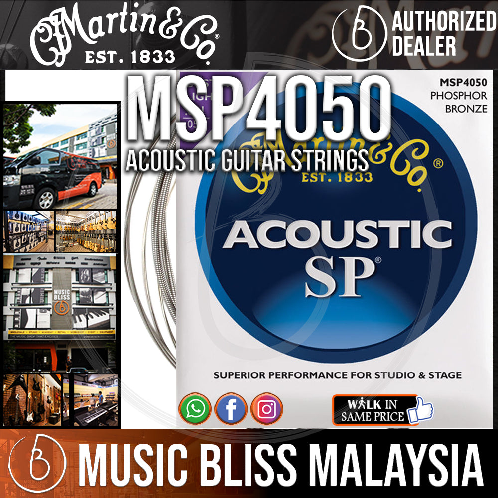 Martin MSP4050 Acoustic Guitar Strings Phosphor Custom Light 92