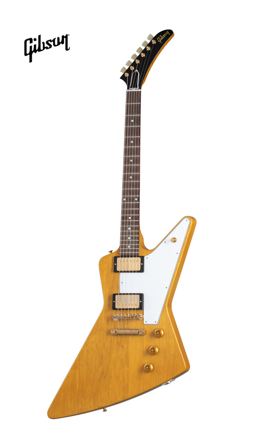 GIBSON 1958 KORINA EXPLORER ELECTRIC GUITAR WITH WHITE PICKGUARD - NATURAL - Music Bliss Malaysia