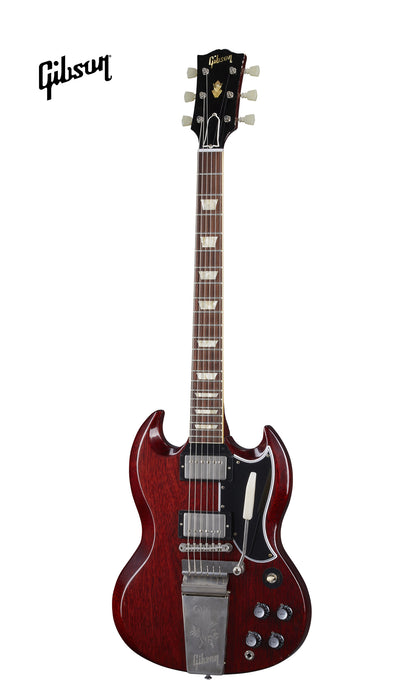 GIBSON 1964 SG STANDARD REISSUE W/ MAESTRO ULTRA LIGHT AGED ELECTRIC GUITAR - CHERRY RED - Music Bliss Malaysia