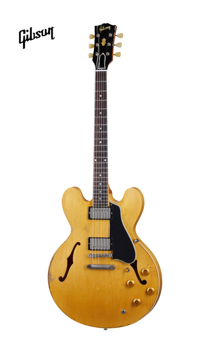 GIBSON 1959 ES-335 REISSUE ULTRA HEAVY AGED SEMI-HOLLOWBODY ELECTRIC GUITAR - VINTAGE NATURAL - Music Bliss Malaysia