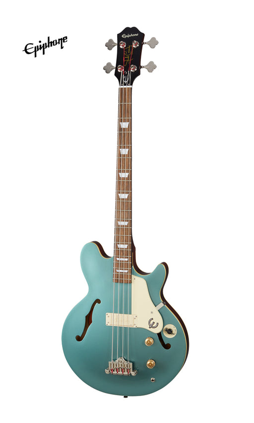 Epiphone Jack Casady Semi-Hollowbody Bass Guitar - Faded Pelham Blue - Music Bliss Malaysia