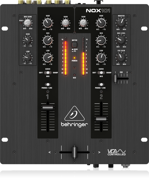 Behringer Pro Mixer NOX101 2-channel DJ Mixer (NOX-101 / NOX 101) - Music Bliss Malaysia