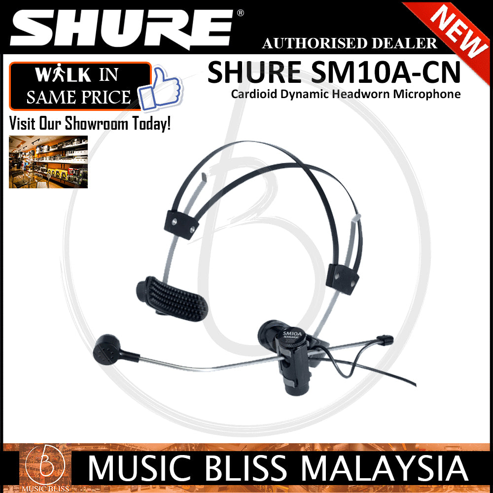 Shure SM10A-CN Cardioid Dynamic Headworn Microphone | Music Bliss