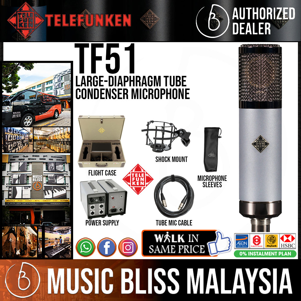 Telefunken TF51 Large-diaphragm Tube Condenser Microphone Music Bliss  Malaysia