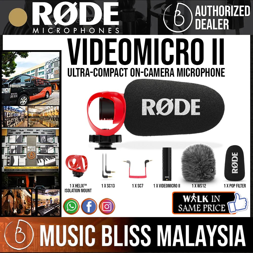 RODE VideoMicro II Ultracompact Camera-Mount Shotgun VMICROII