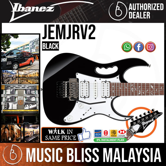 Ibanez Steve Vai Signature JEMJRV2 - Black - Music Bliss Malaysia