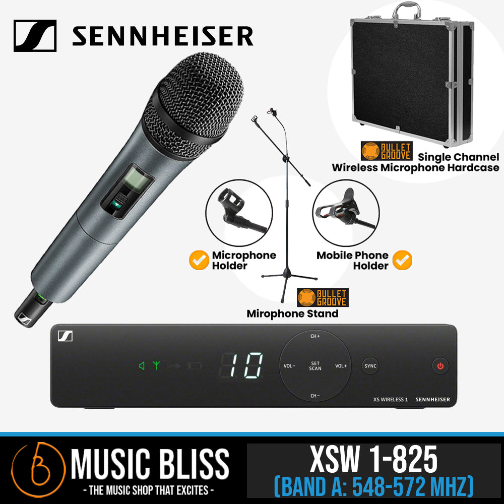 Sennheiser XSW 1 825 Wireless Handheld Microphone System Music