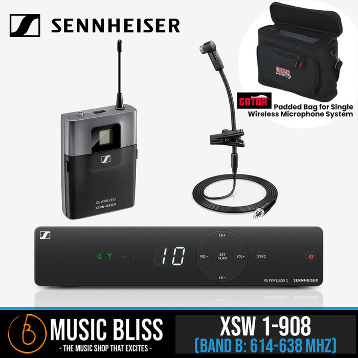 Sennheiser XSW 1 908 Wireless Instrument Microphone System with