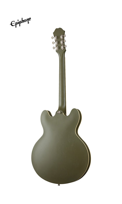 Epiphone Casino Worn Hollowbody Electric Guitar - Worn Olive Drab - Music Bliss Malaysia