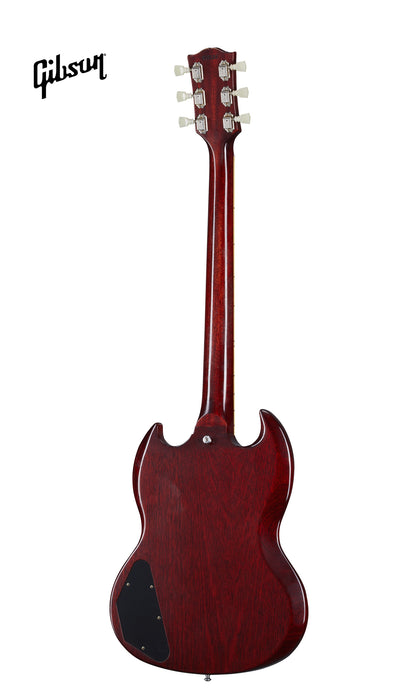 GIBSON 1964 SG STANDARD REISSUE W/ MAESTRO ULTRA LIGHT AGED ELECTRIC GUITAR - CHERRY RED - Music Bliss Malaysia