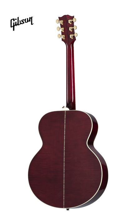 GIBSON SJ-200 STANDARD MAPLE ACOUSTIC-ELECTRIC GUITAR - WINE RED - Music Bliss Malaysia