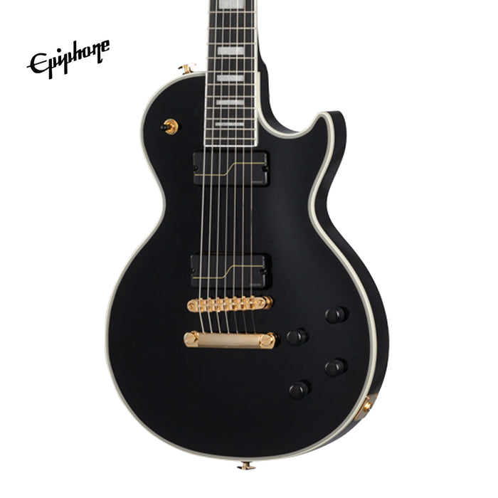 Epiphone Matt Heafy Les Paul Custom Origins 7-String Electric Guitar, Case Included - Ebony - Music Bliss Malaysia