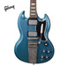 GIBSON 1964 SG STANDARD REISSUE W/ MAESTRO ULTRA LIGHT AGED ELECTRIC GUITAR - PELHAM BLUE - Music Bliss Malaysia