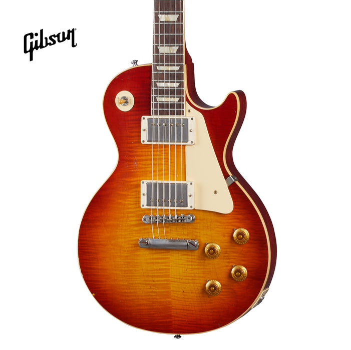 GIBSON 1959 LES PAUL STANDARD REISSUE LIGHT AGED ELECTRIC GUITAR - CHERRY TEABURST - Music Bliss Malaysia