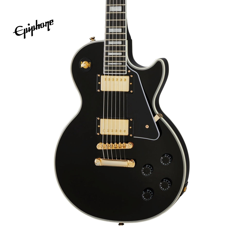 Epiphone Les Paul Custom Electric Guitar Ebony Music Bliss