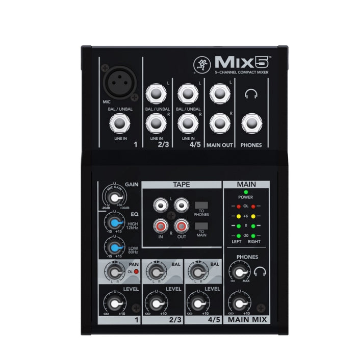 Mackie Mix5 Mixer 5-input Desktop Mixer - Music Bliss Malaysia