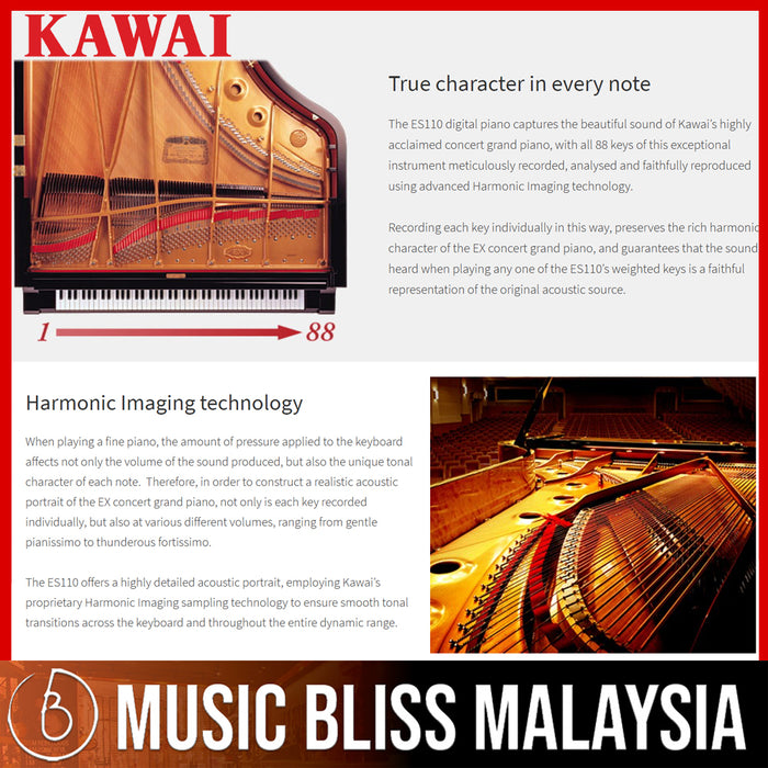 Kawai ES-920 Portable Digital Piano - White (ES920 / ES 920) - Music Bliss Malaysia